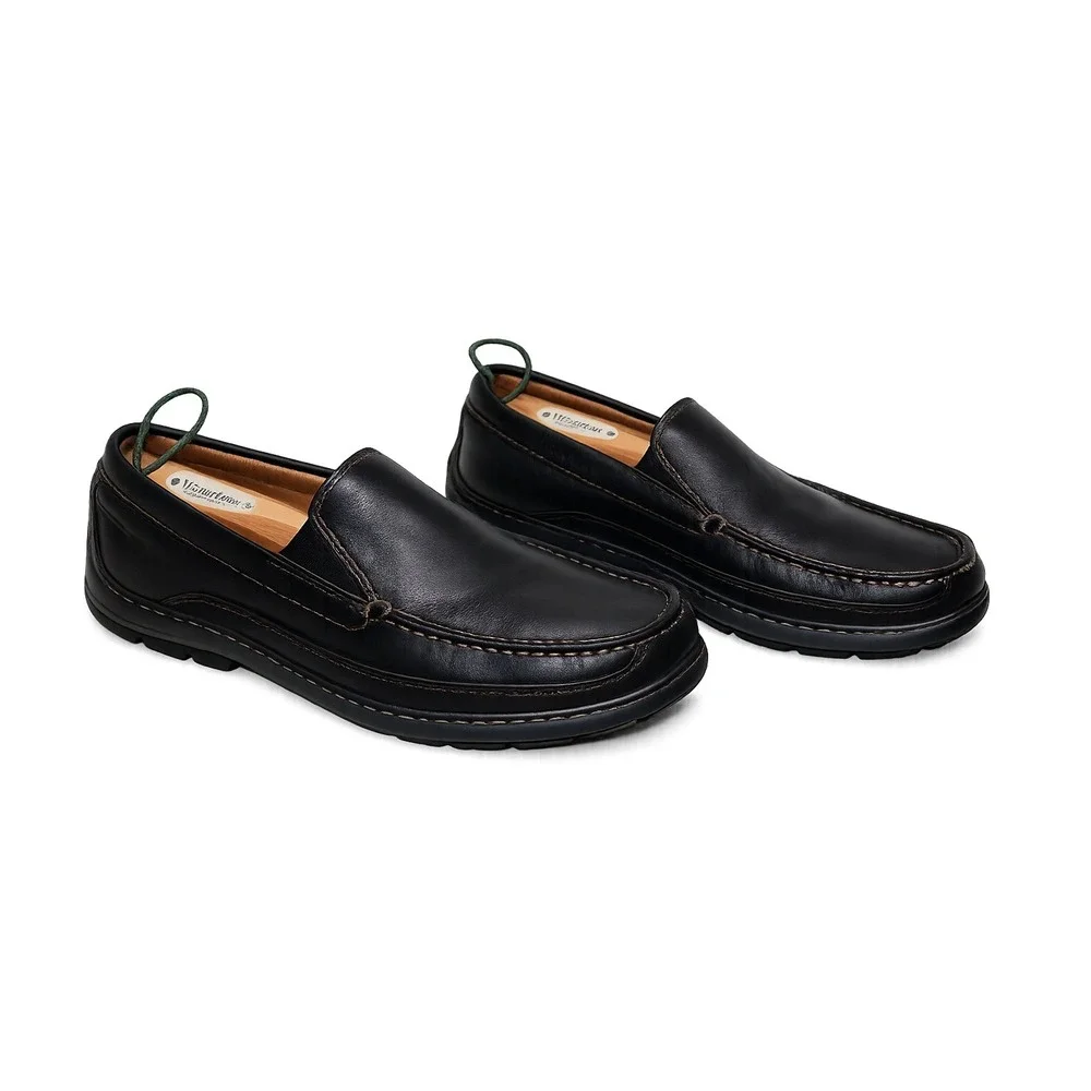Sperry Top-Sider Loafers Mens 11M Black Good Leather Moc Toe Slip On Brazil
